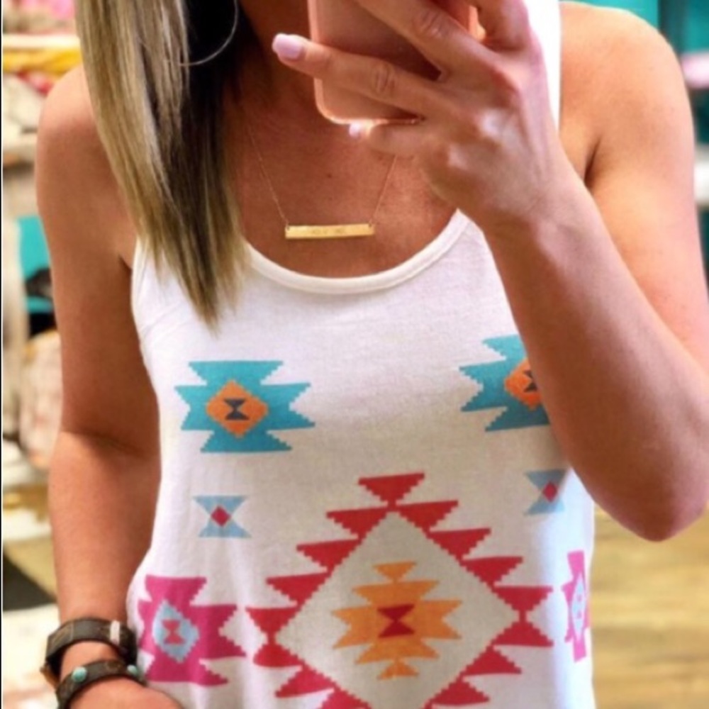 Aztec geometric tank.